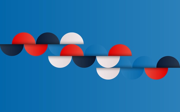 Free Vector midcentury geometric abstract pattern with simple shapes and beautiful color palette simple geometric pattern composition vector illustration