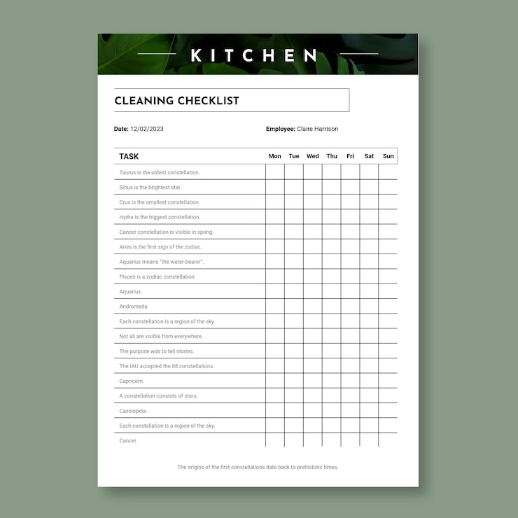 Free Vector minimalist geometric restaurant plants check list