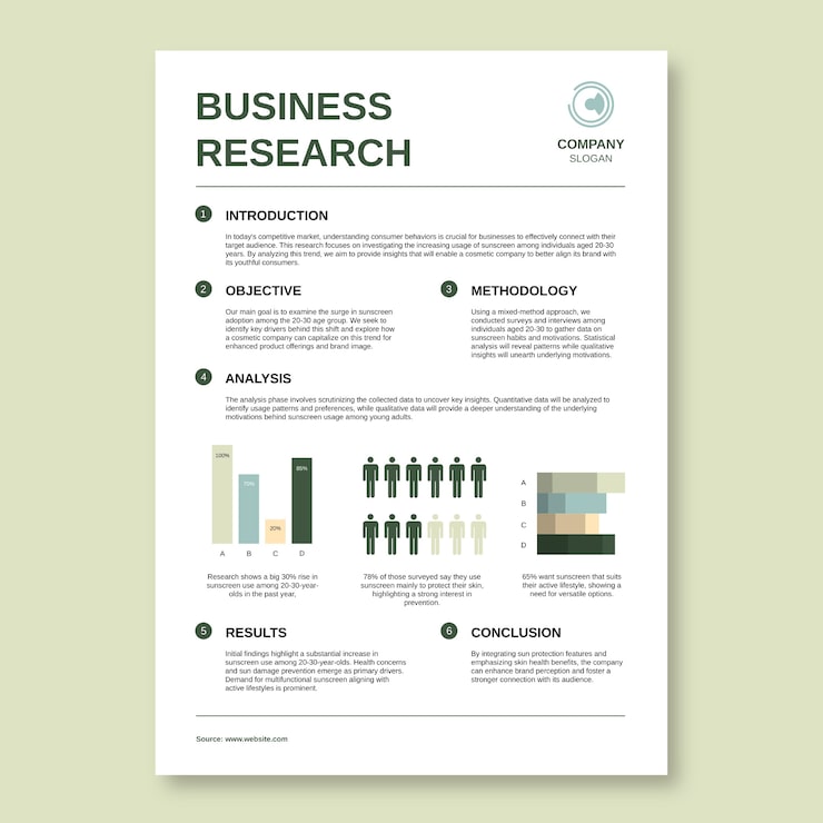 Free Vector minimalist professional business research poster