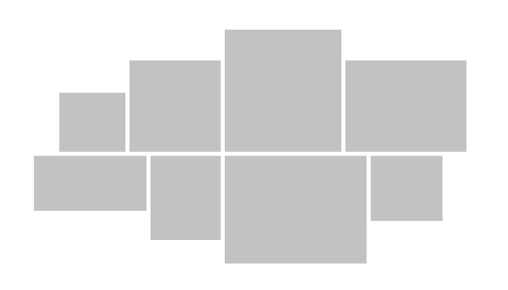 Free Vector modern and blank images collage frame template for album presentation vector