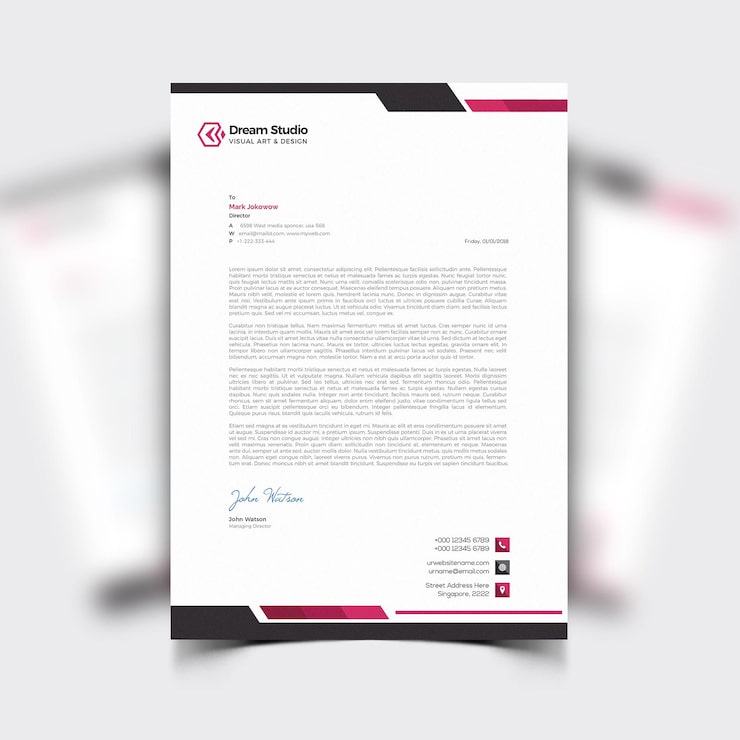 Free Vector modern business and corporate letterhead template