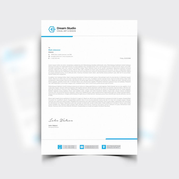 Free Vector modern business and corporate letterhead template