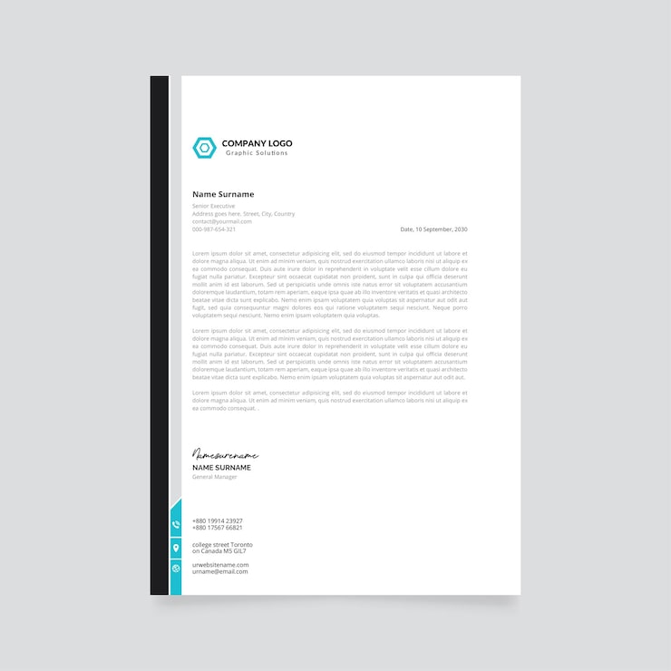 Free Vector modern business and corporate letterhead template