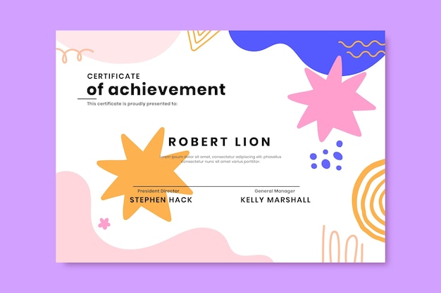 Free Vector modern certificate template