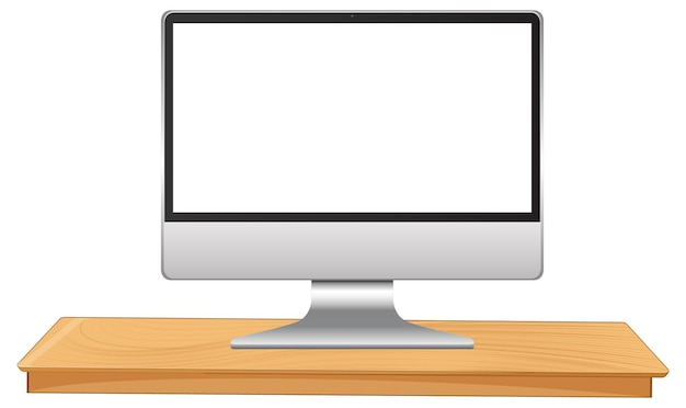 Free Vector modern desktop computer setup