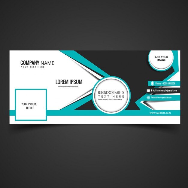 Free Vector modern facebook cover