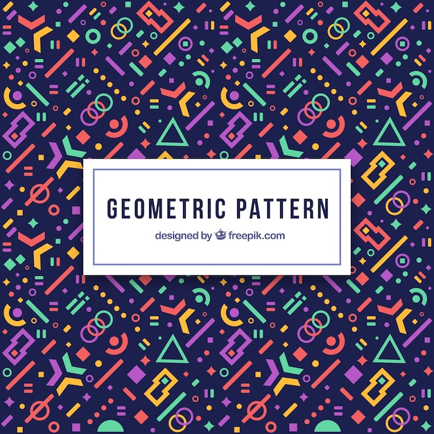 Free Vector modern geometric pattern with futuristic shapes