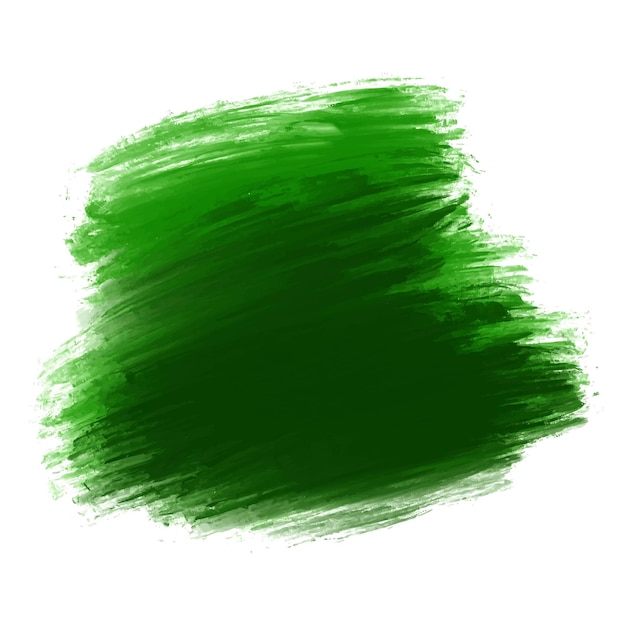 Free Vector modern green brush stroke on white background