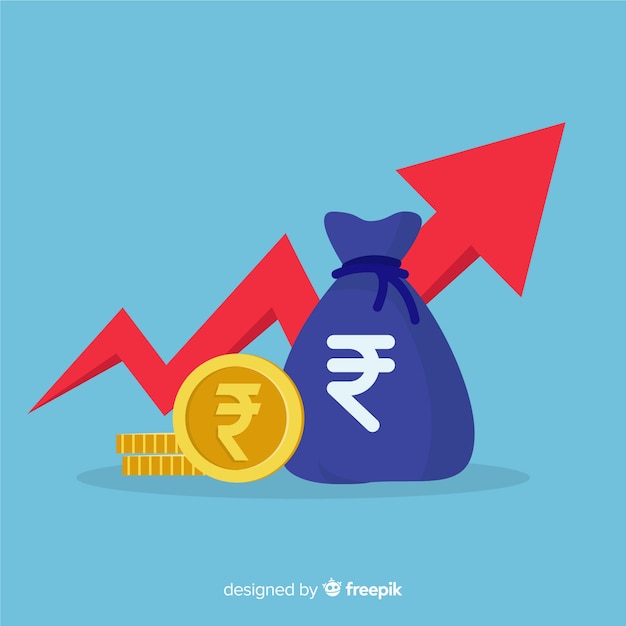 Free Vector modern indian rupee composition