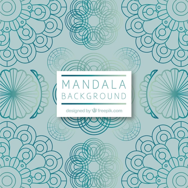Free Vector modern mandala background with colorful style