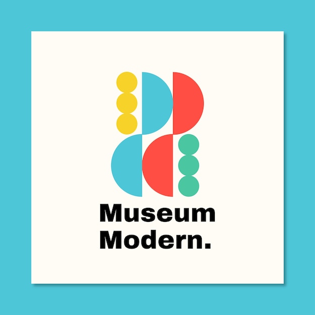 Free Vector modern museum logo template