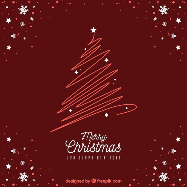 Free Vector modern red christmas design