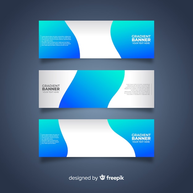 Free Vector modern set of colorful abstract banners