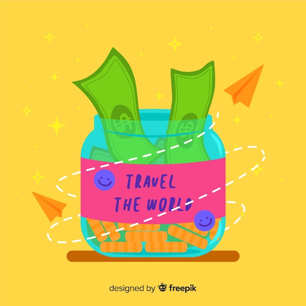 Free Vector money saving concept