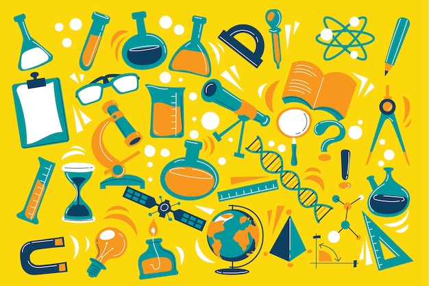 Free Vector multicolored science education background