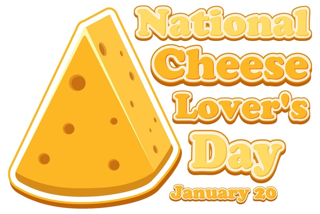Free Vector national cheese lovers day icon