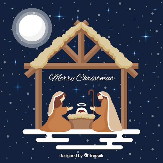 Free Vector nativity scene background