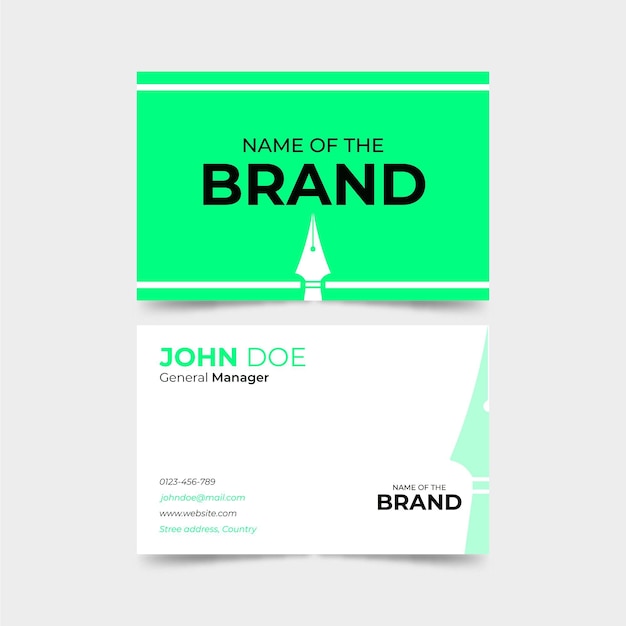 Free Vector neon business card template