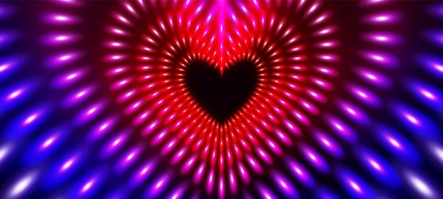 Free Vector neon heart shaped pattern