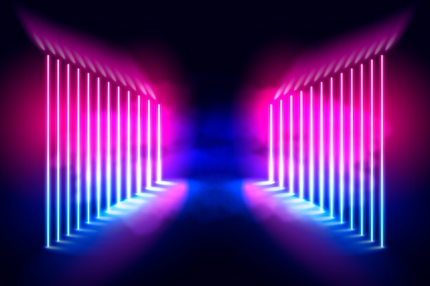 Free Vector neon lights background concept