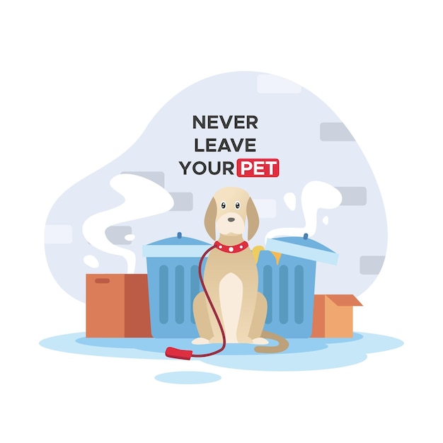 Free Vector never leave your pet behind concept