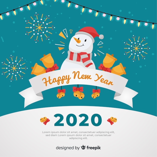 Free Vector new year background in flat design