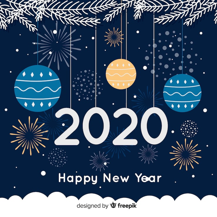 Free Vector new year concept in flat design