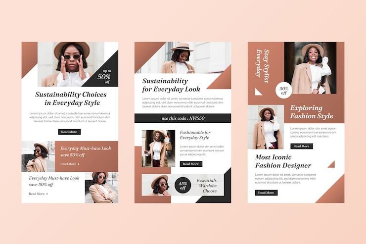 Free Vector newsletter template design