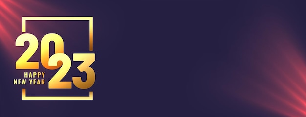 Free Vector nice 2023 new year event banner with light effect