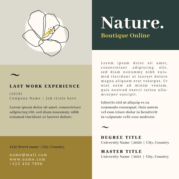 Free Vector online cv concept