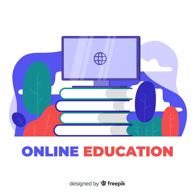 Free Vector online education concept