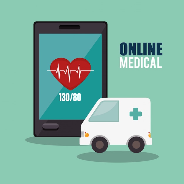 Free Vector online medical design 