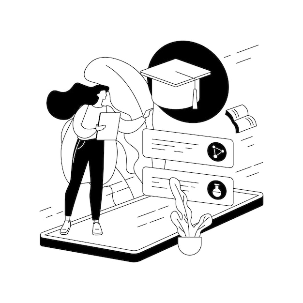 Free Vector online school platform abstract concept vector illustration homeschooling in covid2019 qarantine online education platform digital classes virtual courses lms for school abstract metaphor