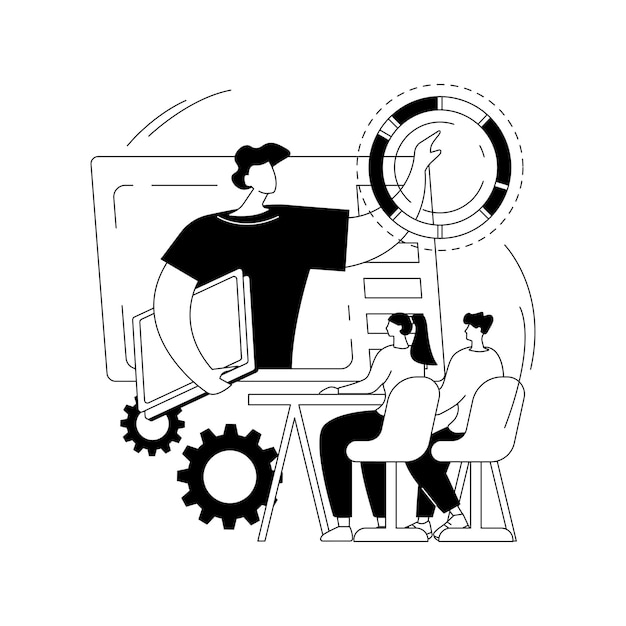 Free Vector online workshop abstract concept vector illustration elearning workshop collaborative activity get certificate online free online education in selfisolation master class abstract metaphor