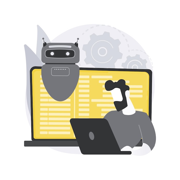 Free Vector open automation architecture. software architecture, open source robotics, industrial soft development, flexible manufacturing, automation.