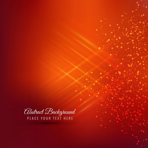 Free Vector orange background with glitter