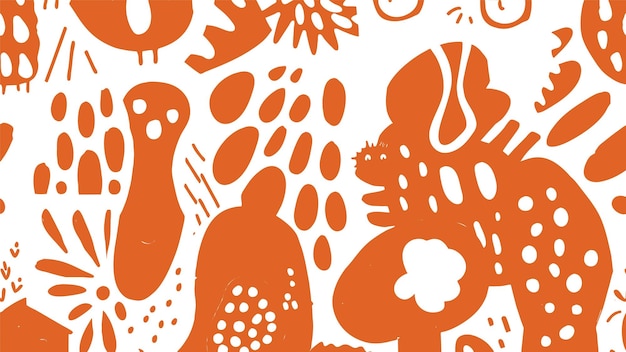 Free Vector orange brush pattern