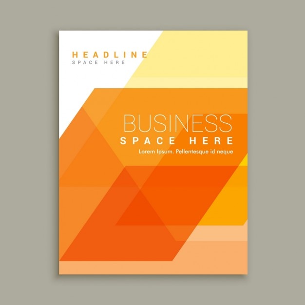 Free Vector orange business brochure template