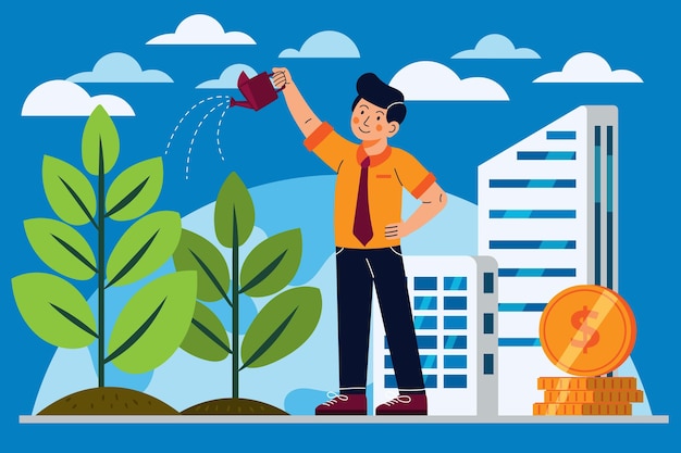 Free Vector organic flat csr concept illustrated