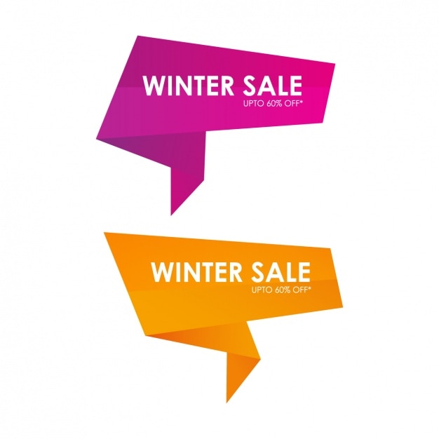 Free Vector origami speech bubbles set