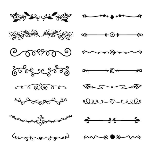 Free Vector ornamental divider collection