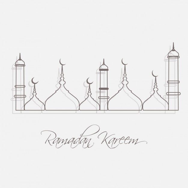 Free Vector outlined mosque background