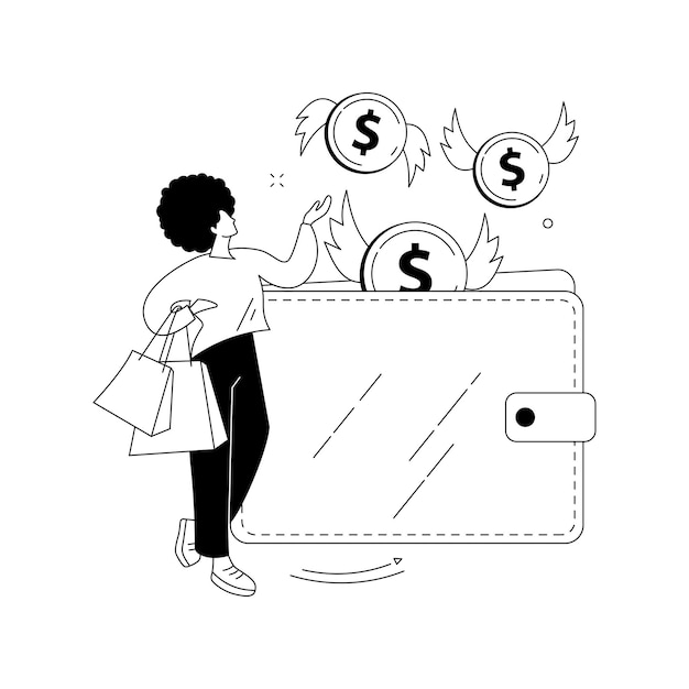 Free Vector overspending abstract concept vector illustration budget planning money management overspending cash addiction financial stress cause spending beyond the income problem abstract metaphor