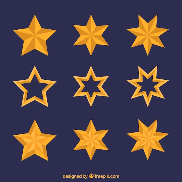 Free Vector pack of decorative stars