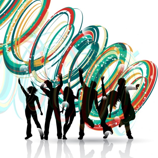 Free Vector party background with spiral