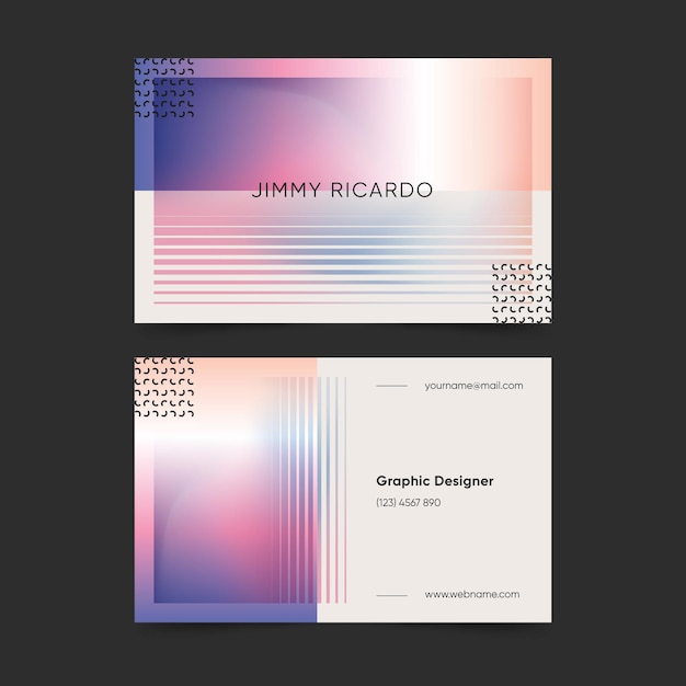 Free Vector pastel gradient company card