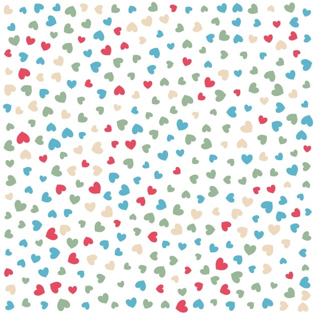 Free Vector pattern of hearts with different colors