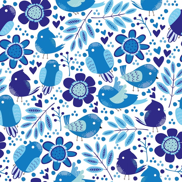 Free Vector pattern with birds