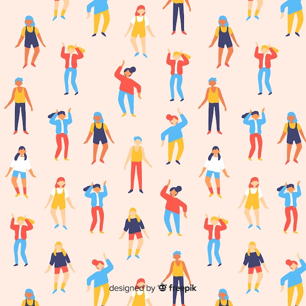Free Vector people pattern