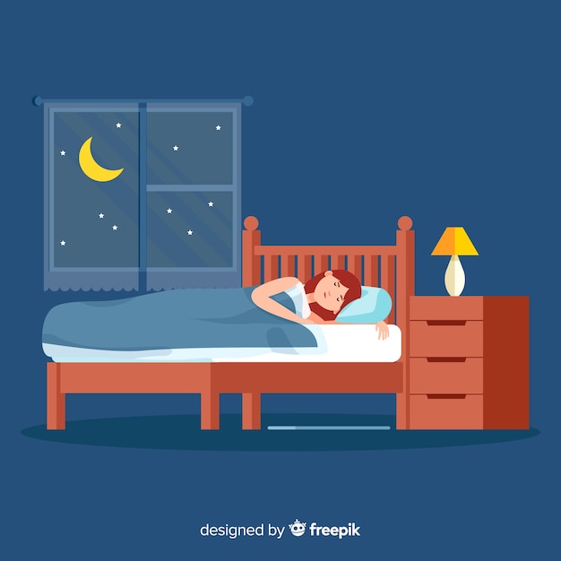 Free Vector person sleeping